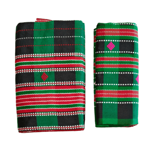 Santali Traditional Couple Kacha & Saree (Lumanag) 159070 - Image 3