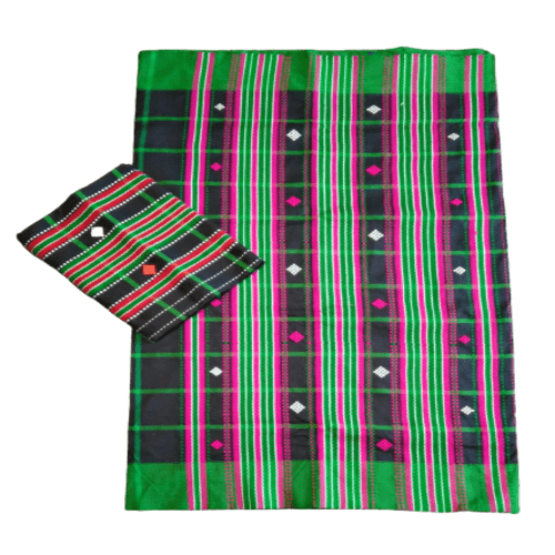 Santali Traditional Couple Kacha & Saree (Lumanag) 103659 - Image 2