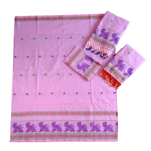 Couples Assam Panchi Saree & Assam Panchi Kacha 143561 - Image 3