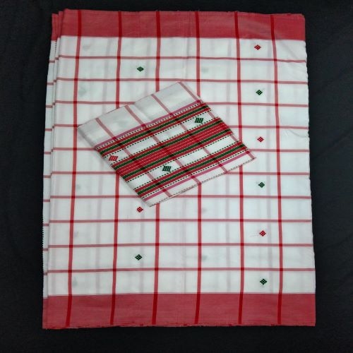 Santali Traditional Couple Kacha & Saree (Lumanag) 123314 - Image 2