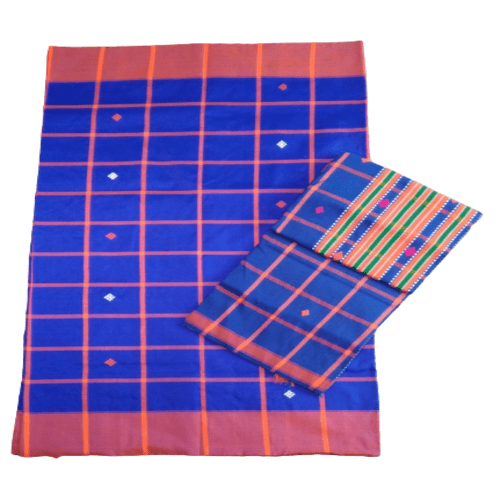 Santali Traditional Couple Kacha & Saree (Lumanag) 129122 - Image 2