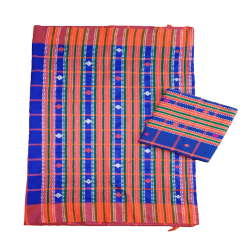 Santali Traditional Couple Kacha & Saree (Lumanag) 129122 - Image 3