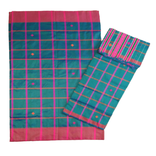 Santali Traditional Couple Kacha & Saree (Lumanag) 172697 - Image 2