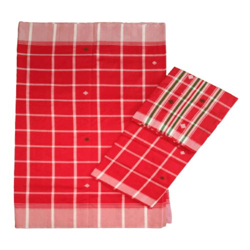 Santali Traditional Couple Kacha & Saree (Lumanag) 101671 - Image 2