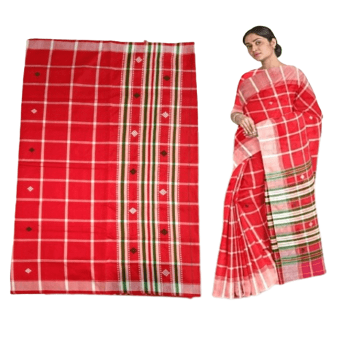 Santali Traditional Couple Kacha & Saree (Lumanag) 101671 - Image 4