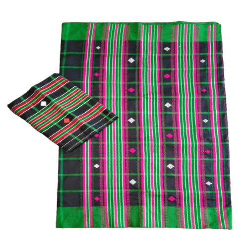 Santali Traditional Couple Kacha & Saree (Lumanag) 103659 - Image 2