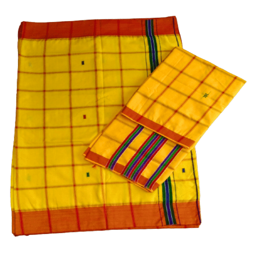 Santali Traditional Couple Kacha & Saree (Lumanag) 126769 - Image 2